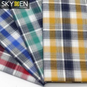 Tartan Material Cotton Fabric