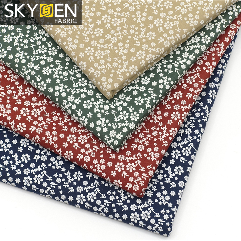 Floral Printing 100% Cotton Fabric - Wholesale Shirt Fabric, Shirting Fabric  - Skygen Fabric