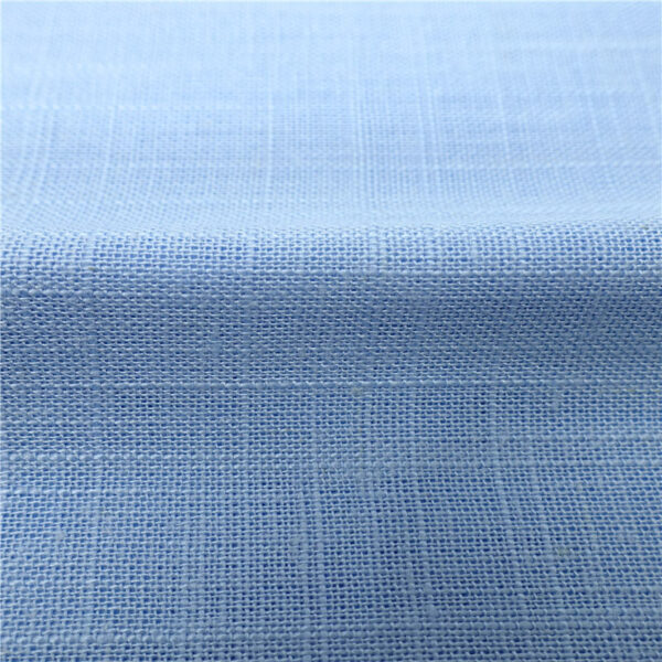 Linen Rayon Blend Fabric with Solid Color Skygen Whole Shirt Fabric