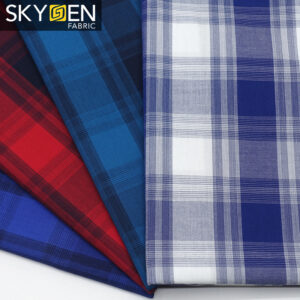 Red and Blue Tartan Check Fabric